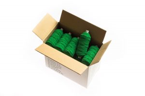 box of 20 bobbins of green thin thread for tying machine attalink